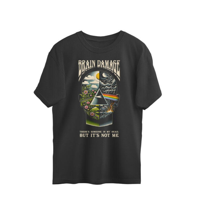 pink floyd oversized t shirt | brain damage