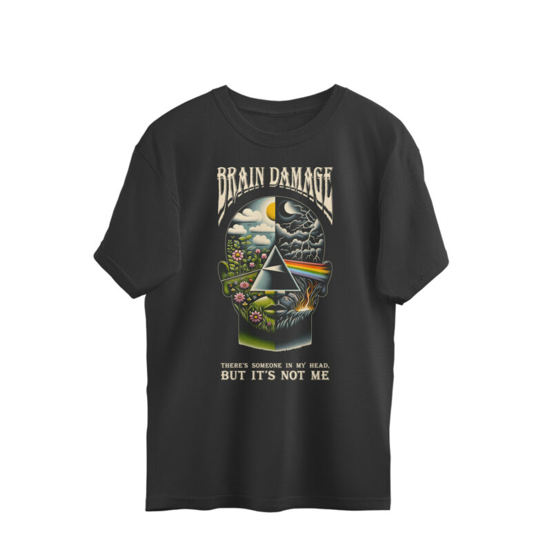 pink floyd oversized t shirt | brain damage