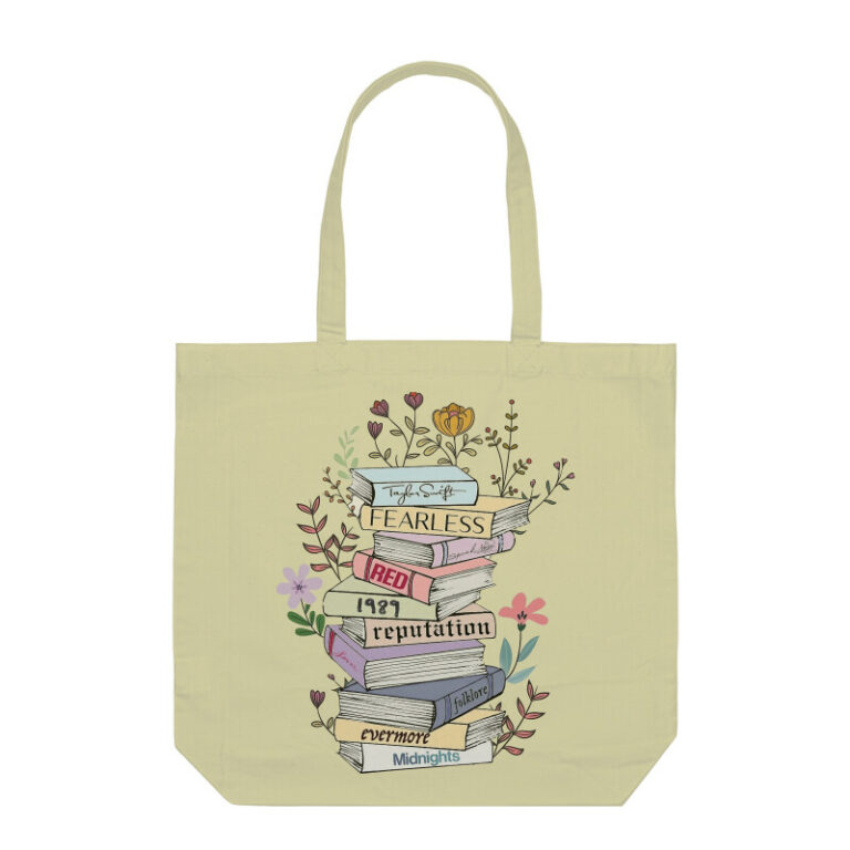 swiftie tote bag with zipper | aesthetic books albums