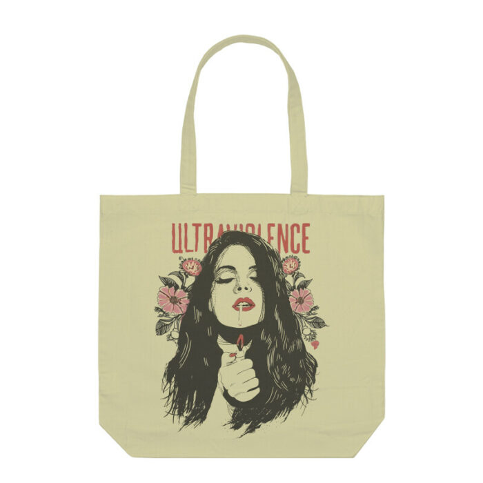 lana del ray tote bag with zipper | ultraviolence fan art
