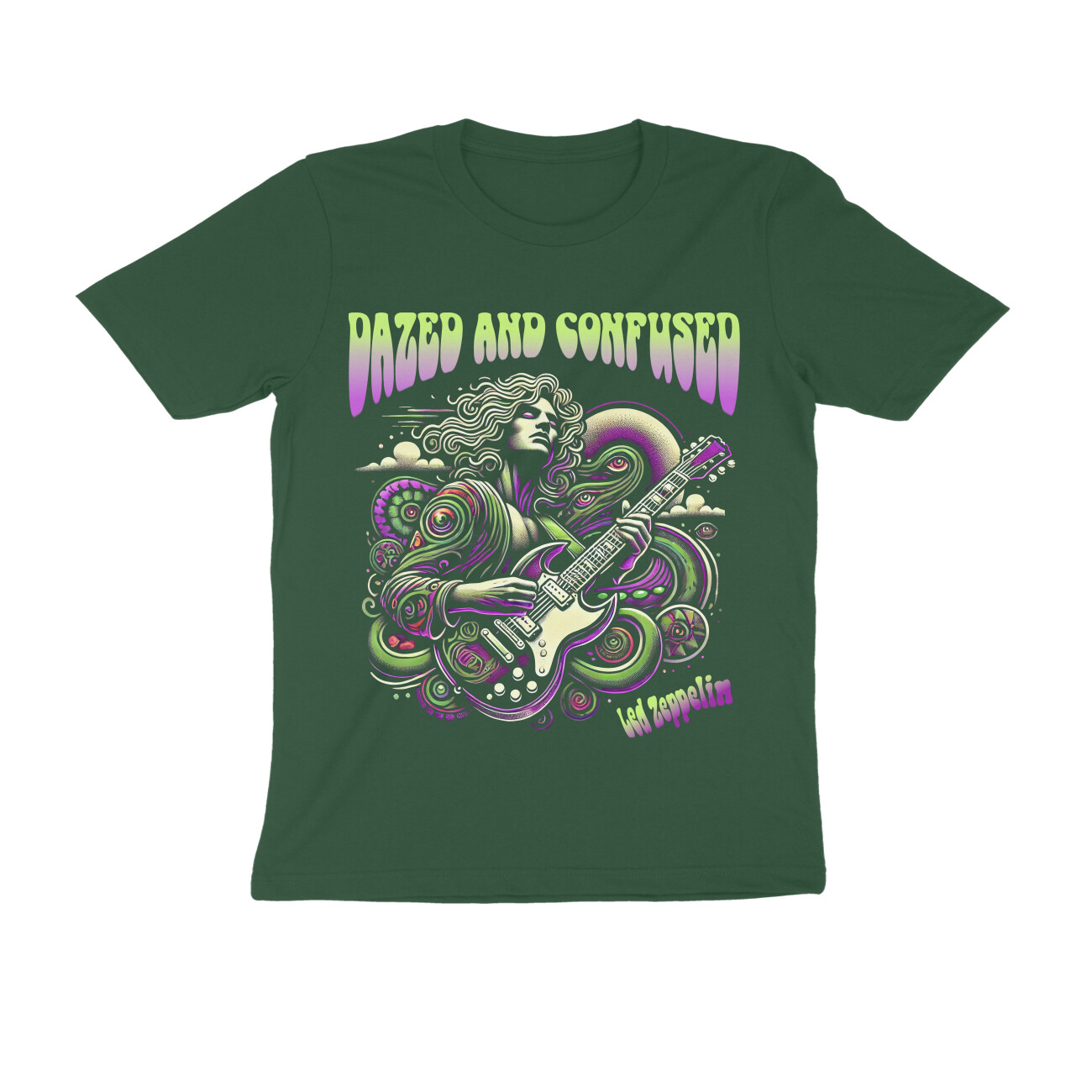 front-669901089cfb4-Olive_Green_S_Men_Round.jpg led zeppelin t shirt | dazed and confused trippy