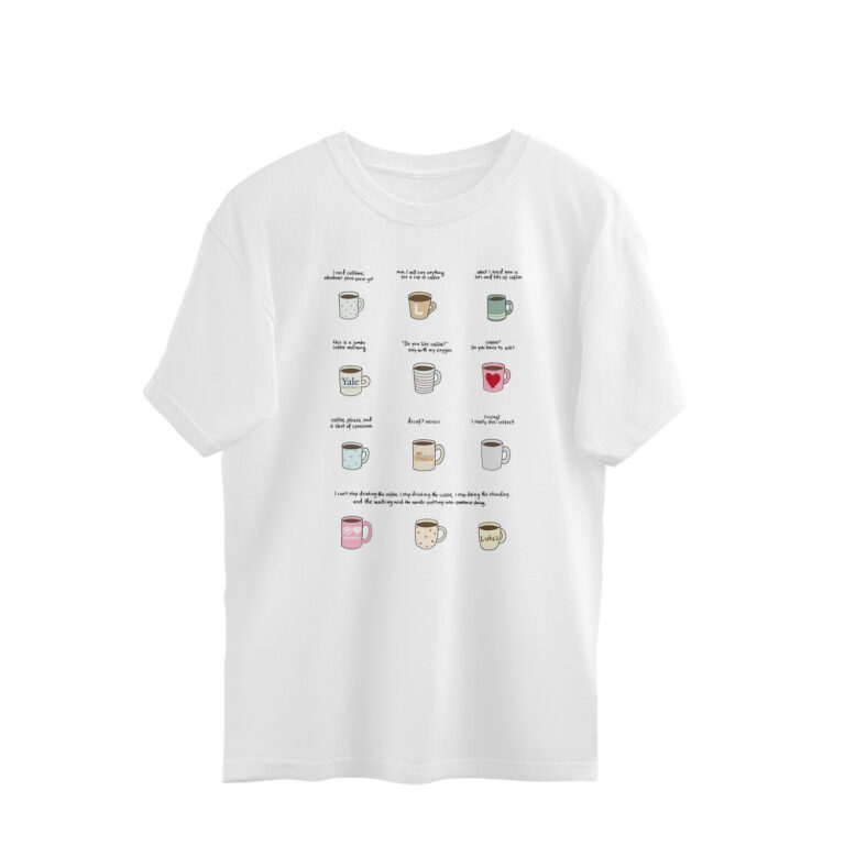 gilmore girls oversized t shirt | coffee cups