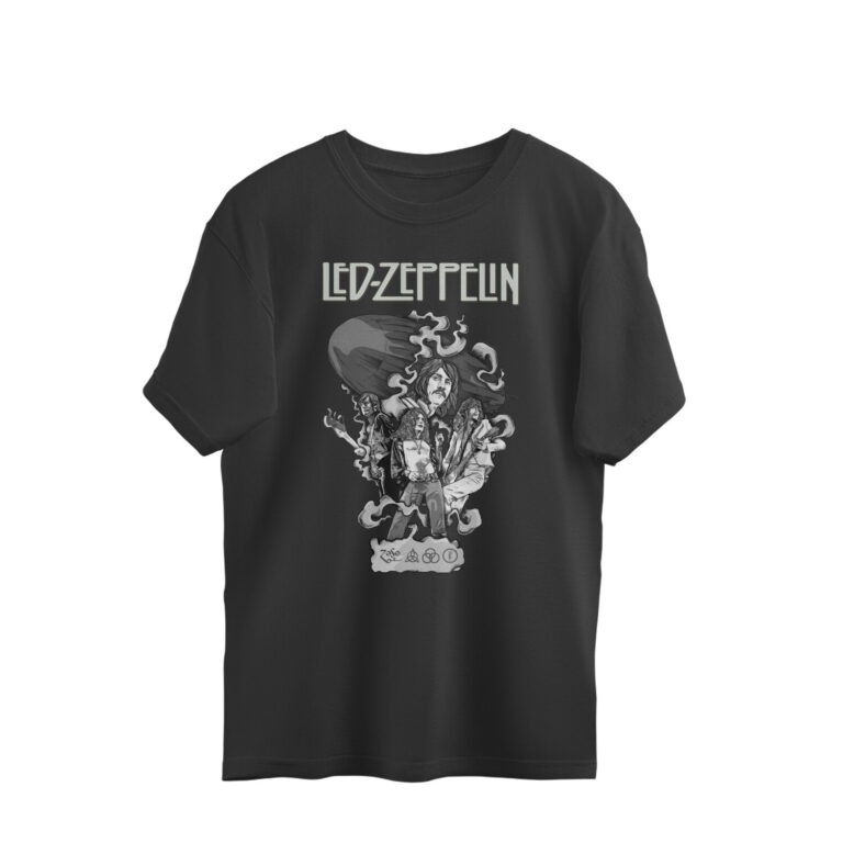 led zeppelin oversized t shirt | smokey design