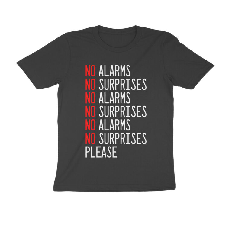 radiohead t shirt | no alarms and no suprises