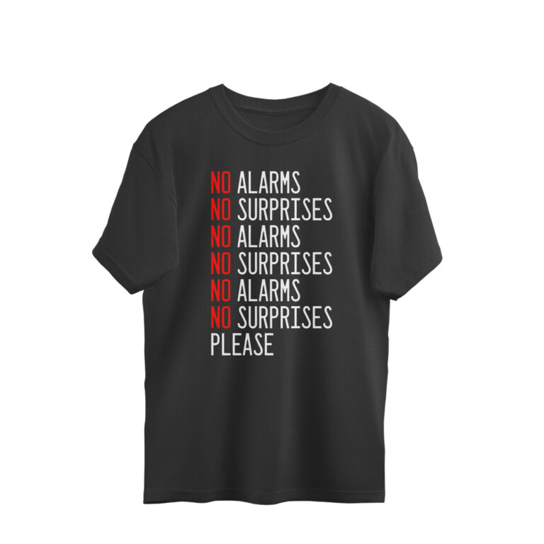radiohead oversized t shirt | no alarms