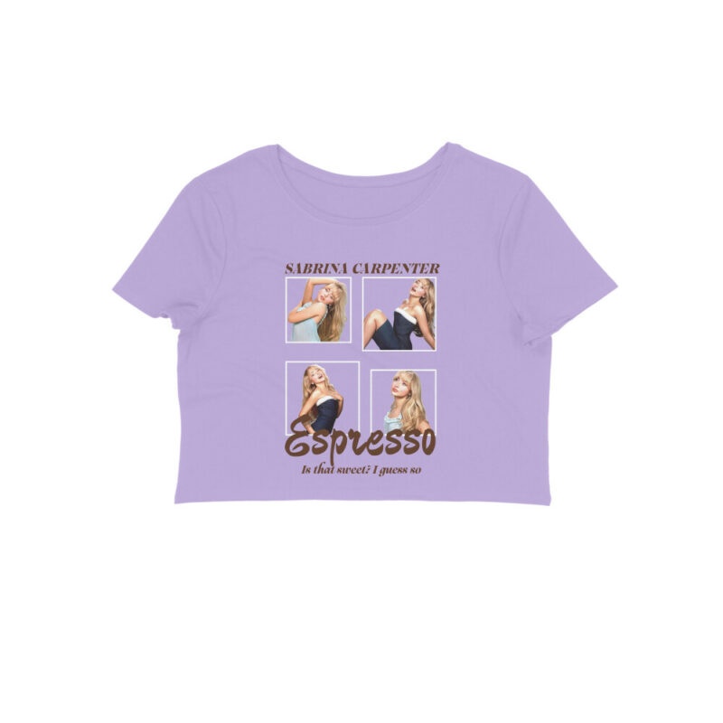 sabrina carpenter crop top | espresso collage