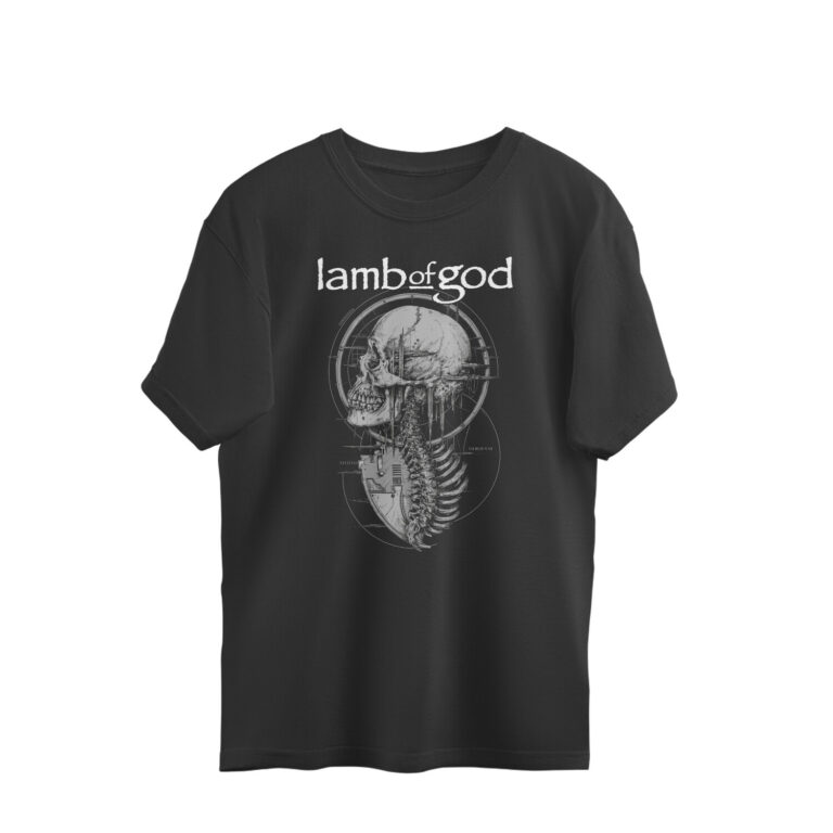 lamb of god oversized t shirt | skull