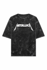 metallica oversized acid wash t shirt