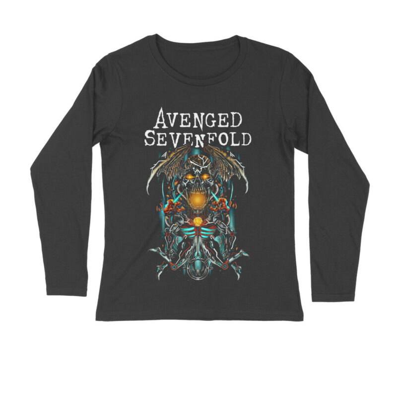 avenged sevenfold full sleeves t shirt | skeleton