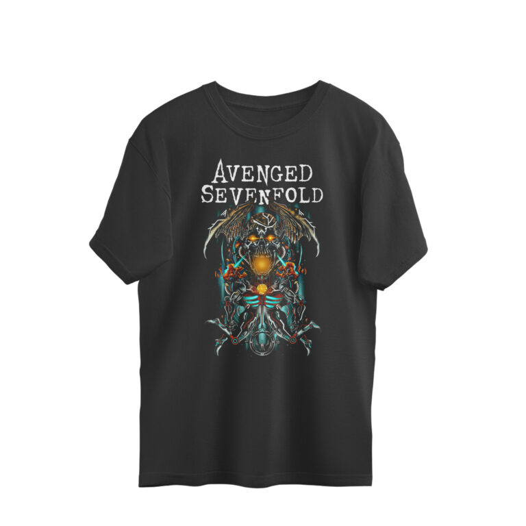 avenged sevenfold oversized t shirt | skeleton