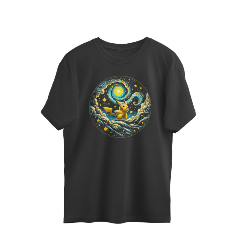pokemon oversized t shirt | starry night pikachu
