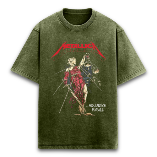 metallica acid wash oversized t shirt | justice