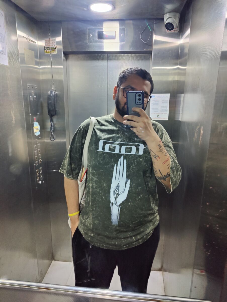 Click to view full screen prog metal acid wash oversized t shirt