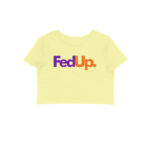 twisted logo crop top | fed up