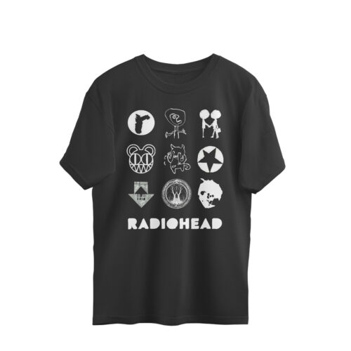 radiohead oversized t shirt | album symbols