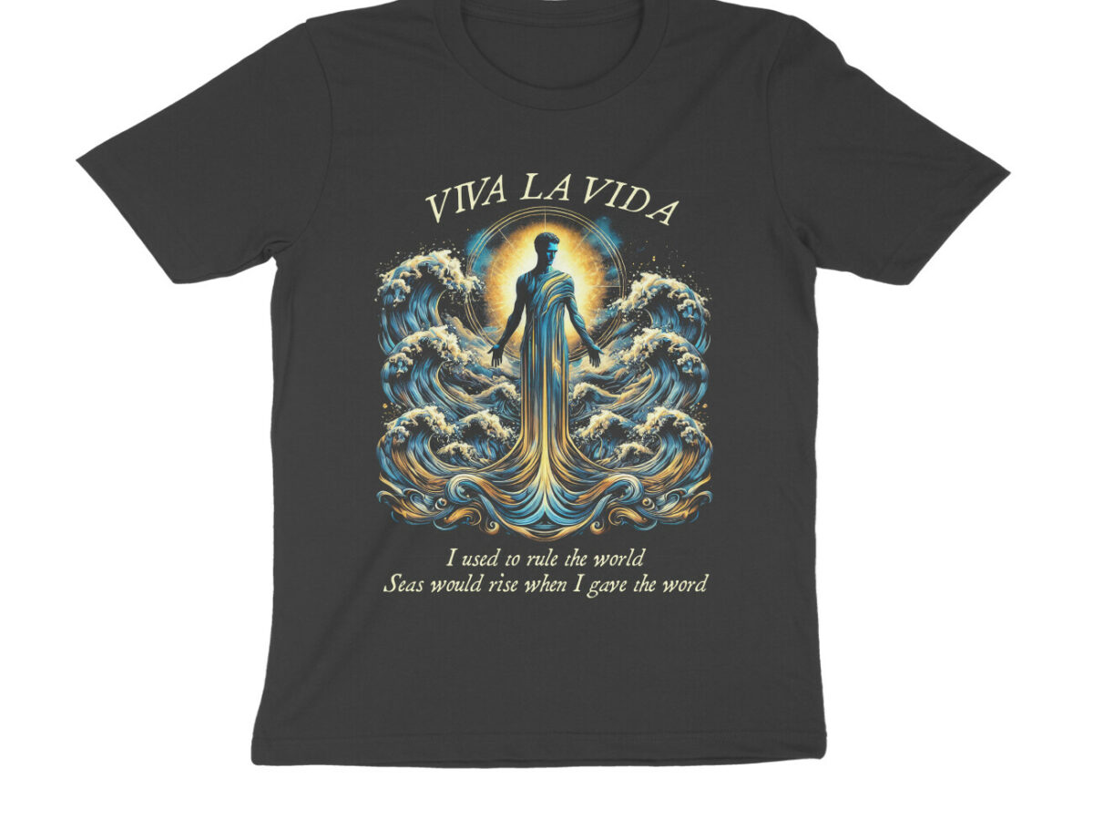 Cold play 「Viva la Vida 」tour t-shirt front-6706a69cd9014-
