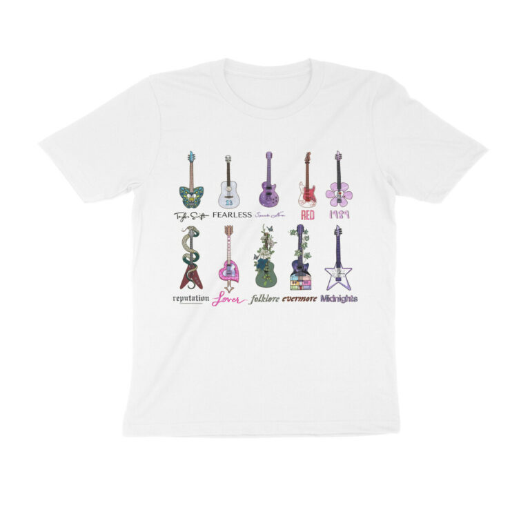 swiftie t shirt | albums and guitars