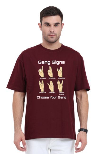 choose your gang oversized t shirt (both sides)