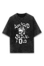 avenged sevenfold acid wash oversized t shit (both sides)