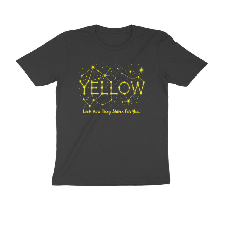 coldplay t shirt | yellow constellation