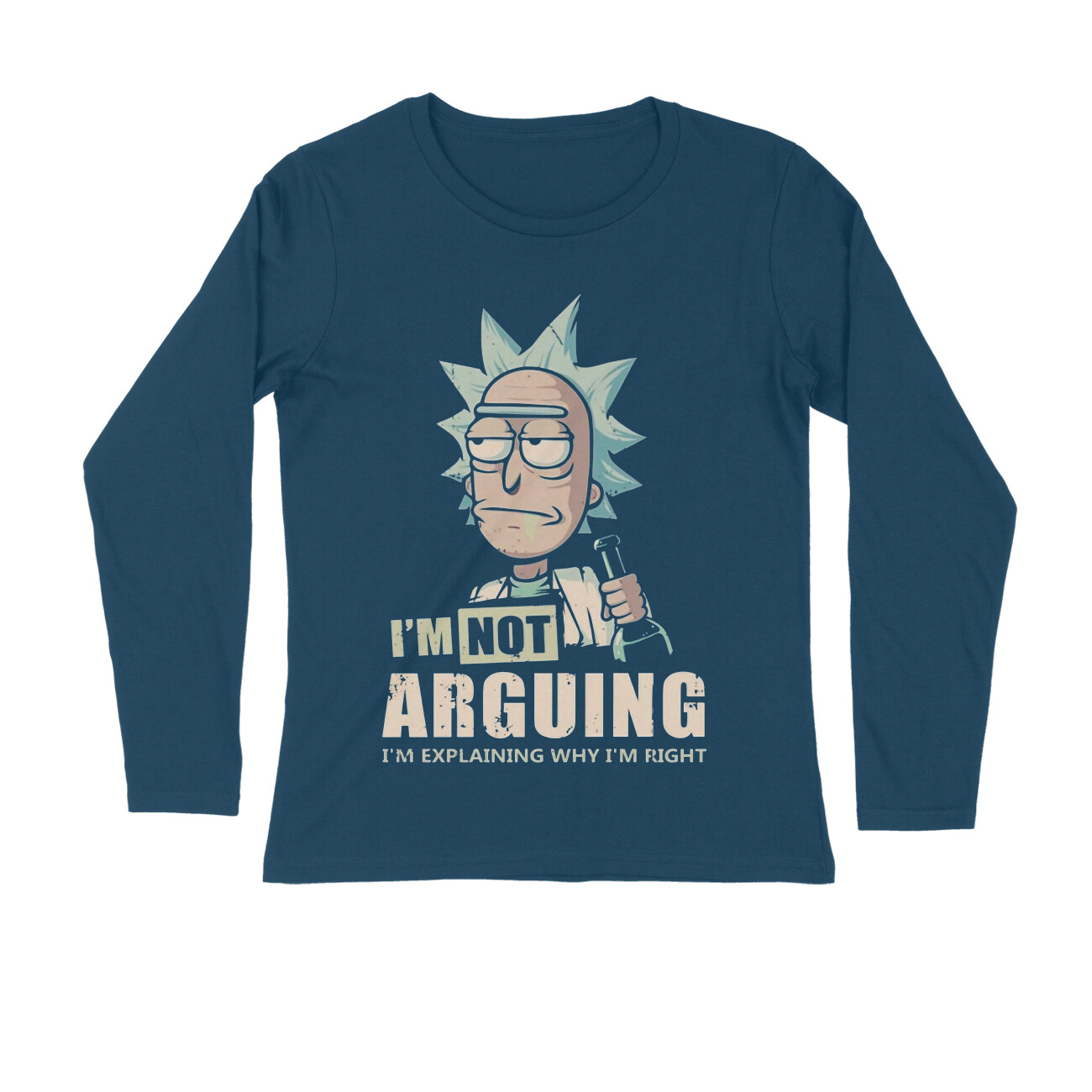 front-673f680a142e7-Navy_Blue_2XL_Men_Round_Long_Sleeves.jpg rick and morty full sleeves t shirt | i am not arguing