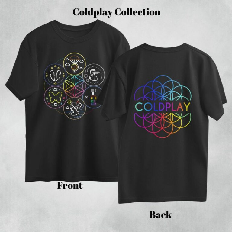 coldplay oversized t shirt (both sides) circles and album