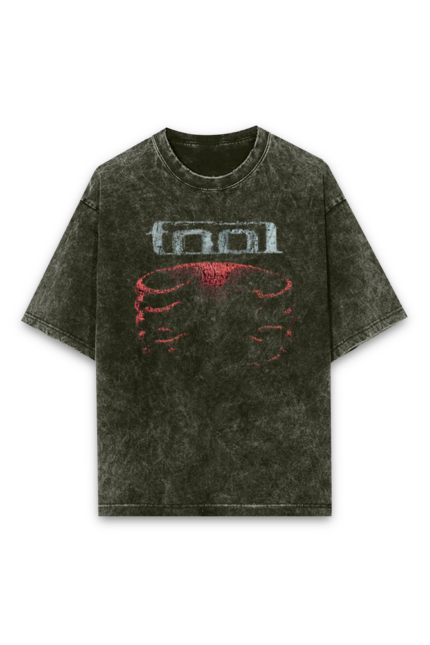 prog metal acid wash oversized t shirt