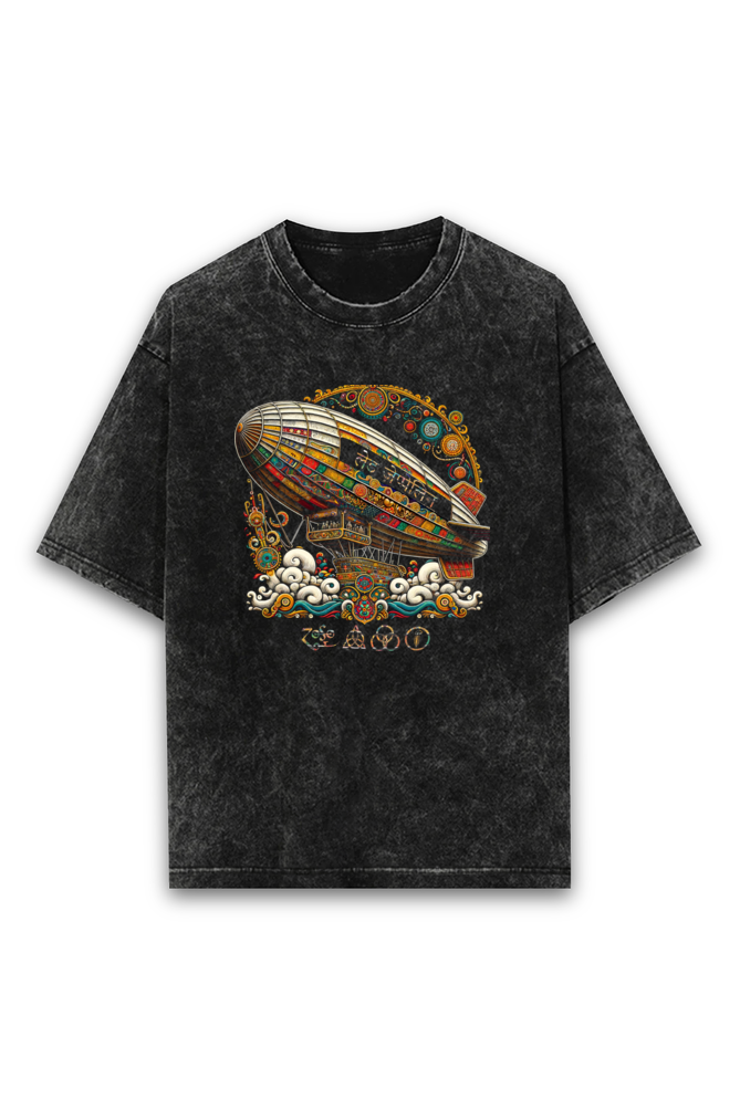 led zeppelin acid wash oversized t shirt