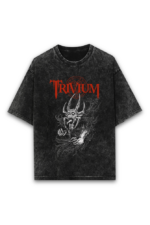 trivium band acid wash oversized t shirt