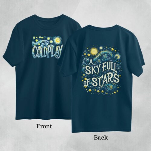 coldplay oversized t shirt (both sides) – van gogh