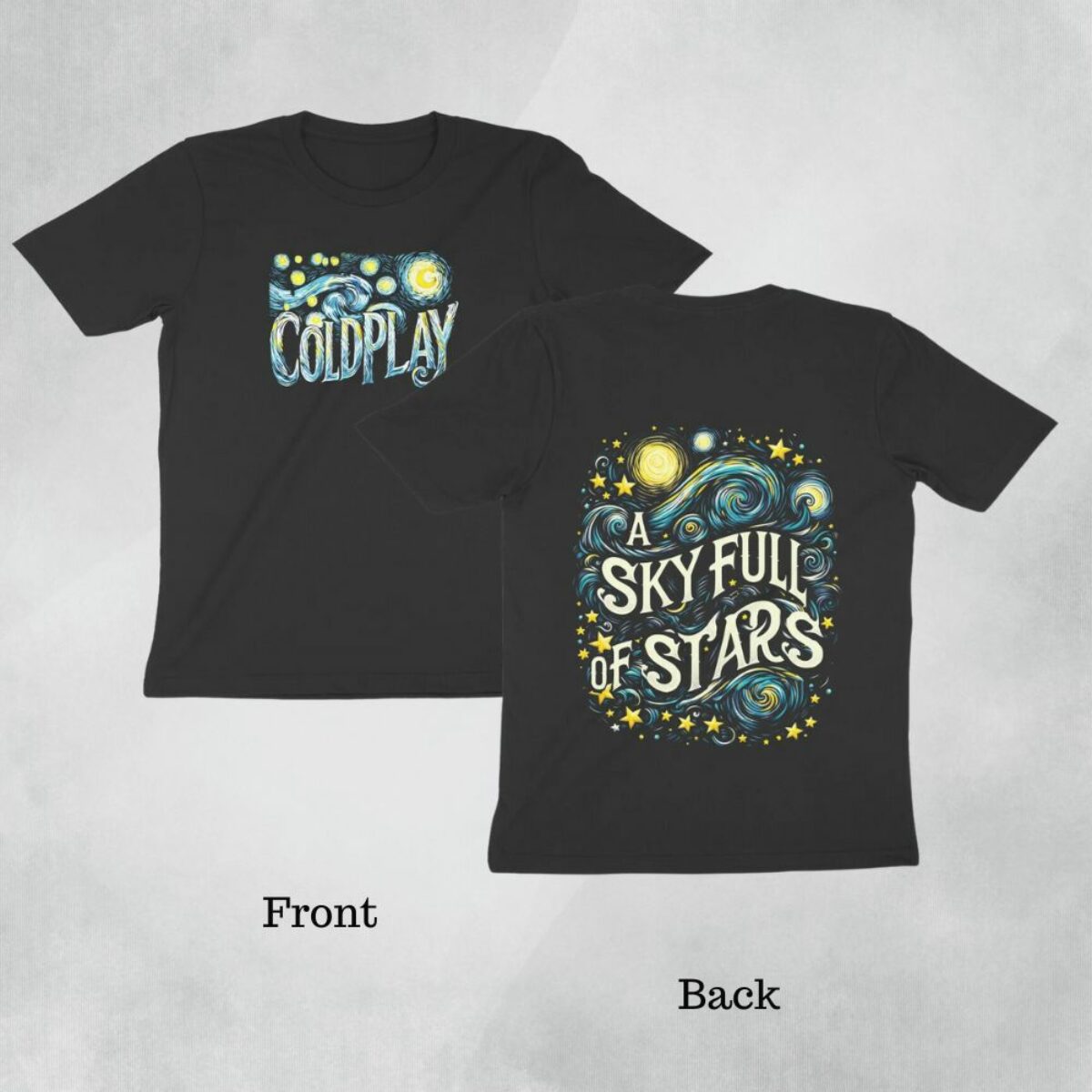 Coldplay T-shirt (both sides) – Sky full of Starry Night