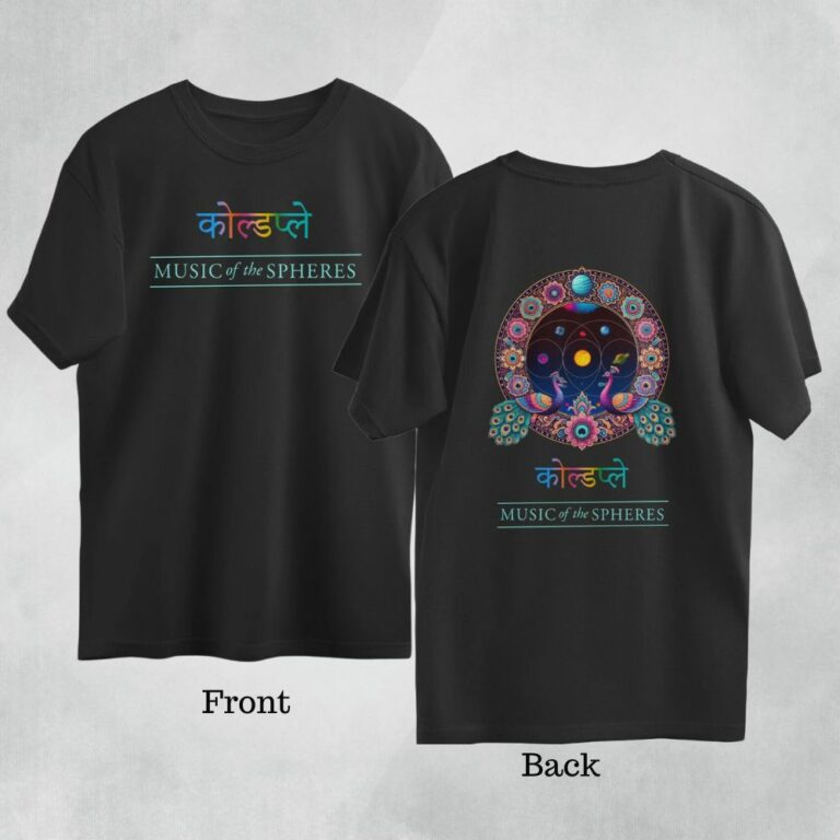coldplay oversized t shirt | music spheres indian art