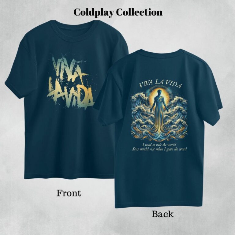 coldplay oversized t shirt (both sides) viva la vida