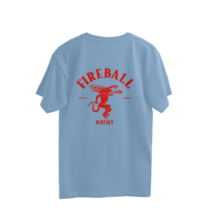 fireball whiskey oversized t shirt (both sides printed)