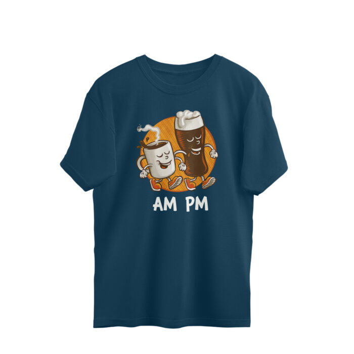 coffee beer oversized t shirt am pm
