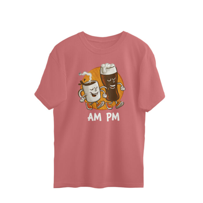 coffee beer oversized t shirt am pm
