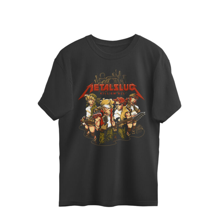 metal slug oversized t shirt metallica