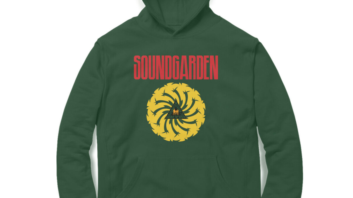 Soundgarden Badmotorfinger Hoodie – Official Unisex Pullover, Grey Band Logo