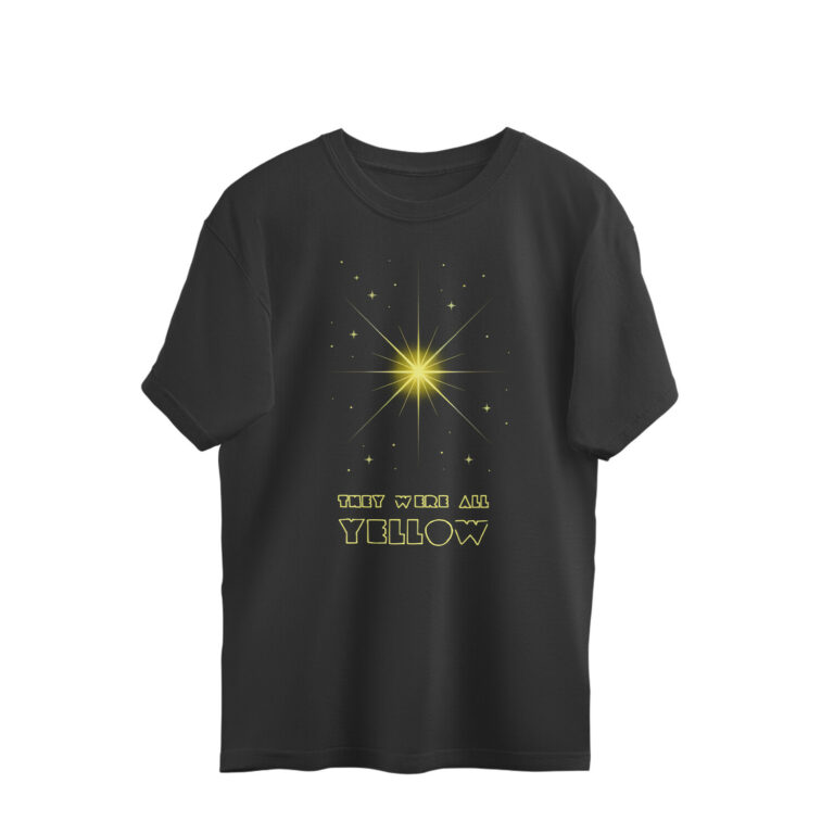 coldplay oversized t shirt yellow