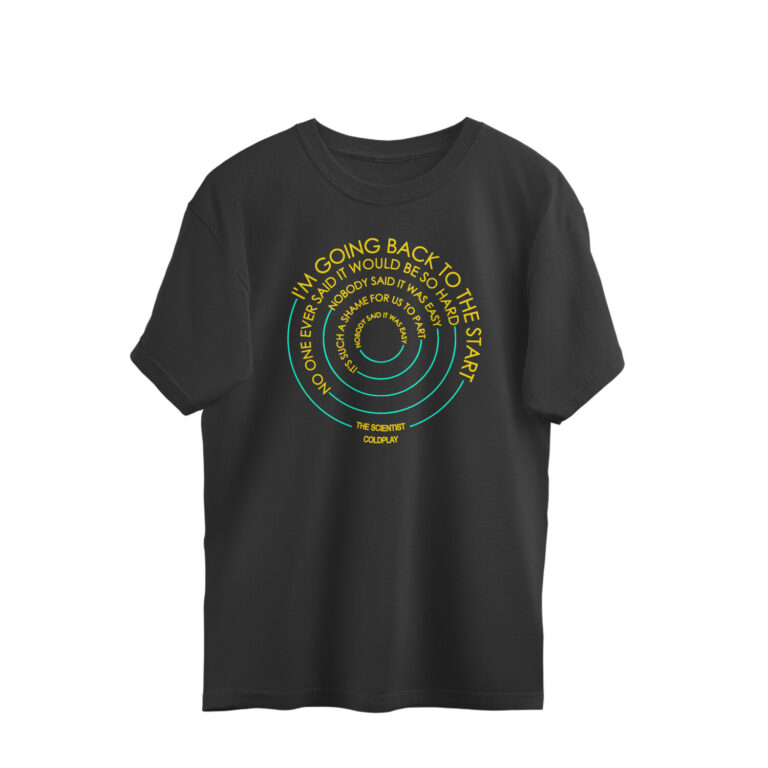 coldplay oversized t shirt the scientist