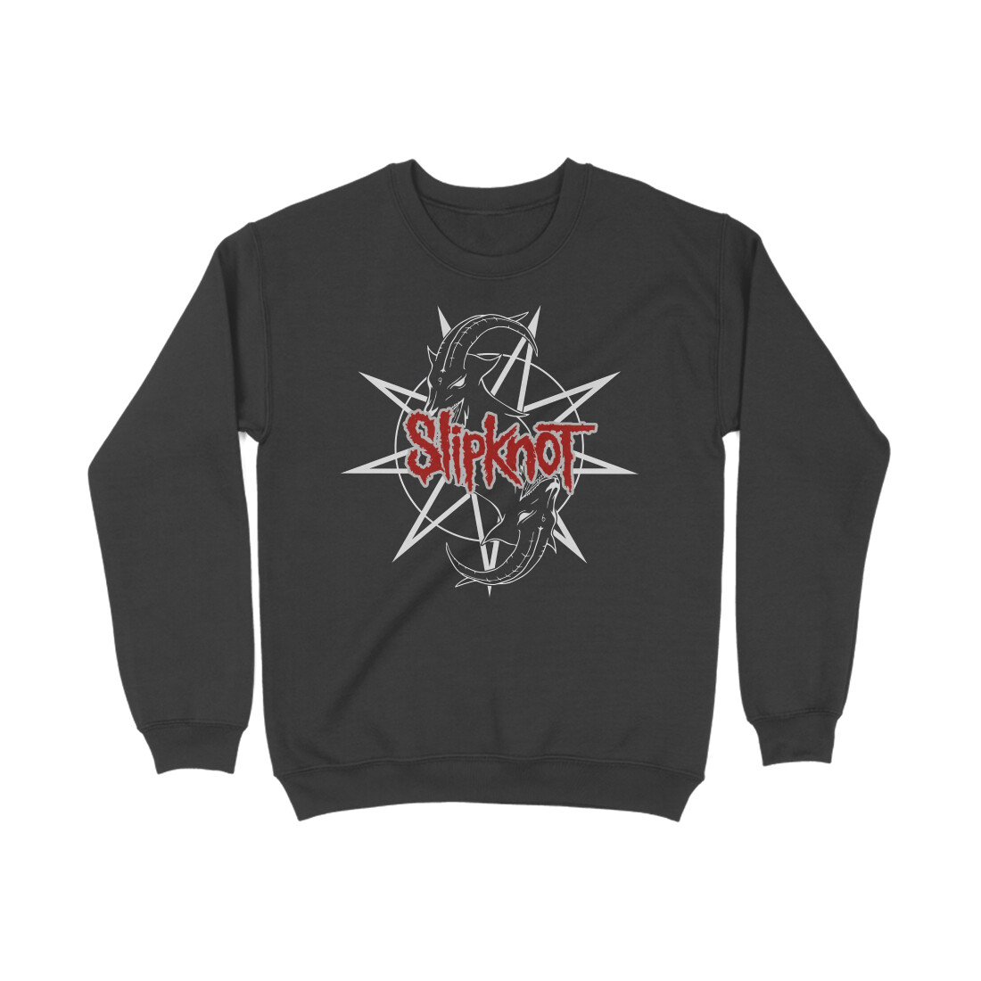 Slipknot Flaming Goat Homme Sweat-Shirt Zippé à Capuche Noir L