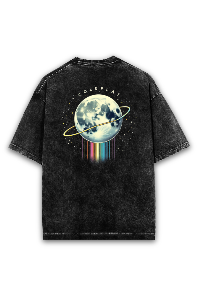 【ヴィンテージ】Coldplay Prospekts March2008Tシャツ Coldplay Acid wash Oversized T-shirt | Moon - Wittee