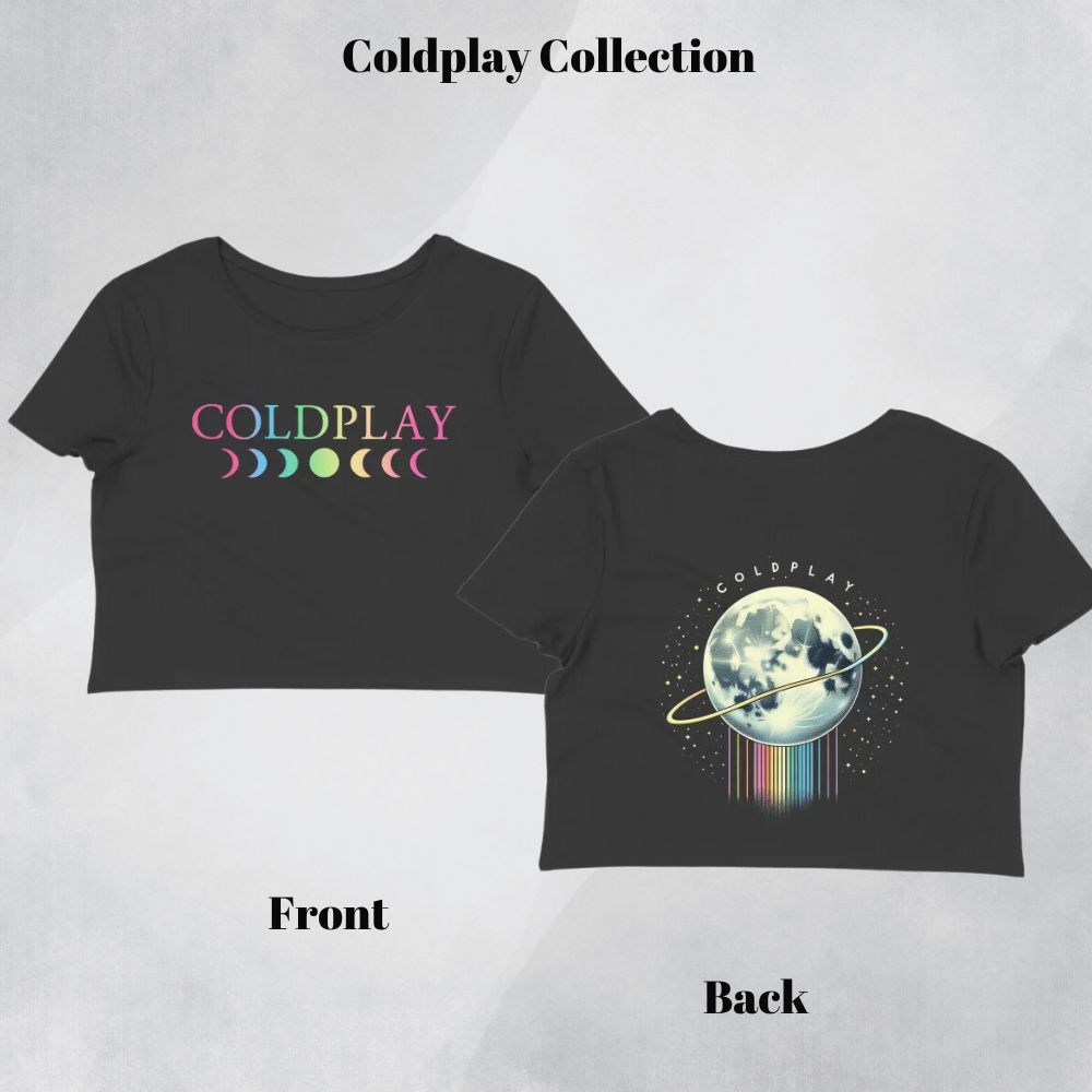 coldplay crop top (both sides) moon coldplay crop top (both sides) moon