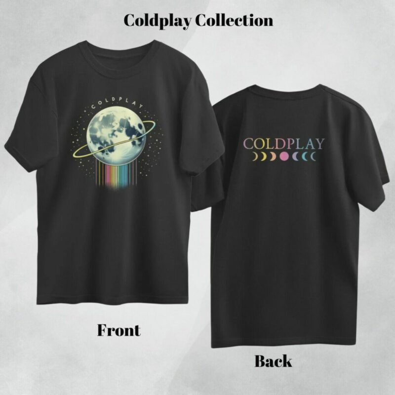 coldplay oversized t shirt (both sides) moon fr