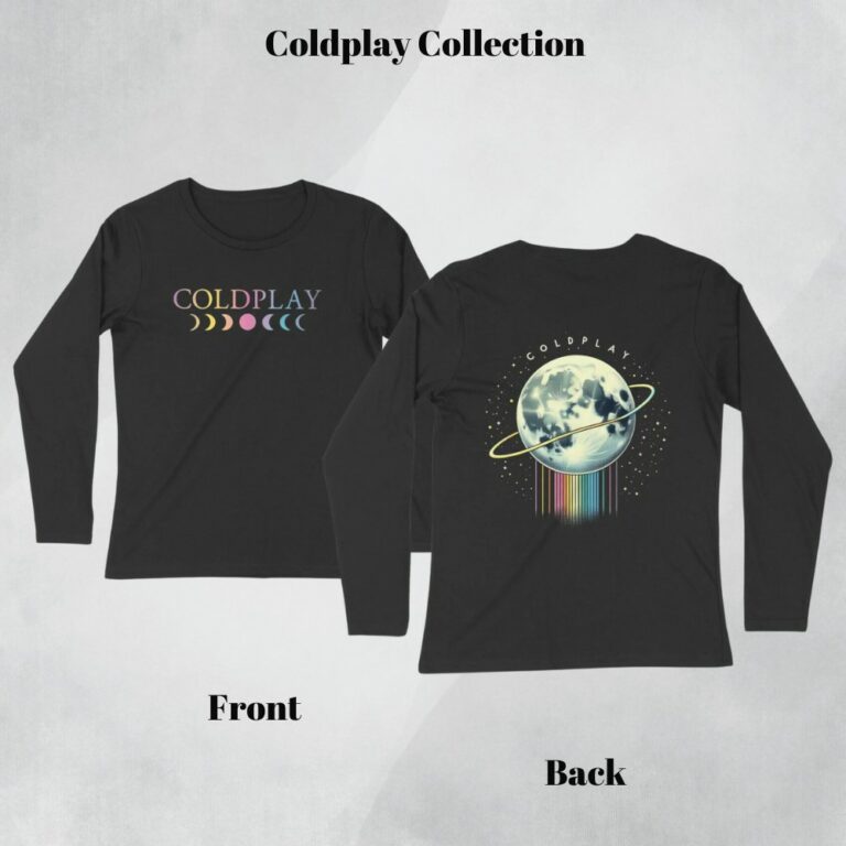 coldplay full sleeves t shirt | moon (both sides)