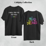 coldplay oversized t shirt | fix you head full of