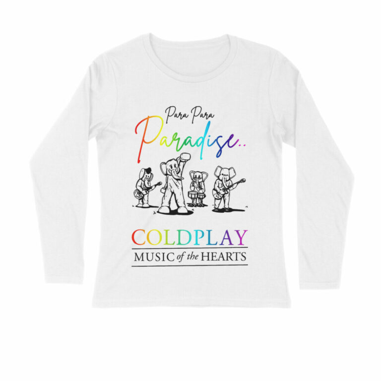 coldplay full sleeves t shirt | both sides