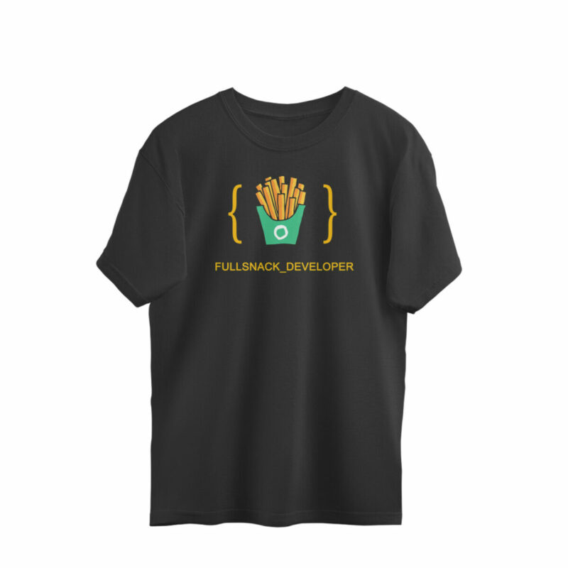 coding oversized t shirt full snack developer