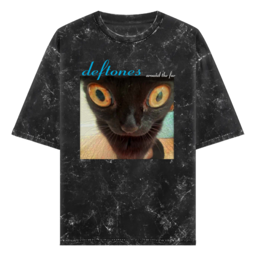 deftones oversized acid wash t shirt