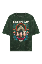 green day acid wash oversized t shirt indian art